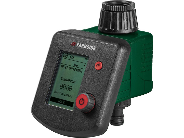 تایمر آبیاری دیجیتال پارکساید Parkside مدل PBCM B1 با قابلیت تنظیم ۱۰ برنامه آبیاری